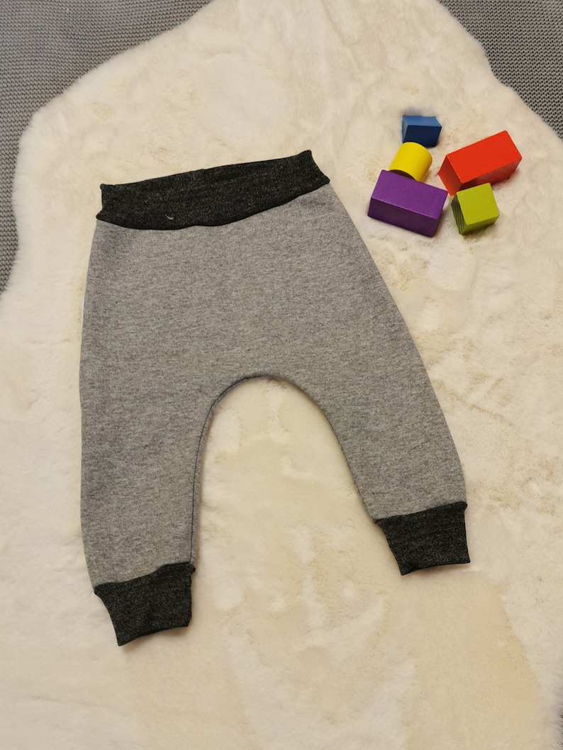 Grey with Colourful Stars Unisex Kids Trousers Unique Kids Pants Harem Joggers Unisex Kids Pants Jogging Bottoms Harem Pants