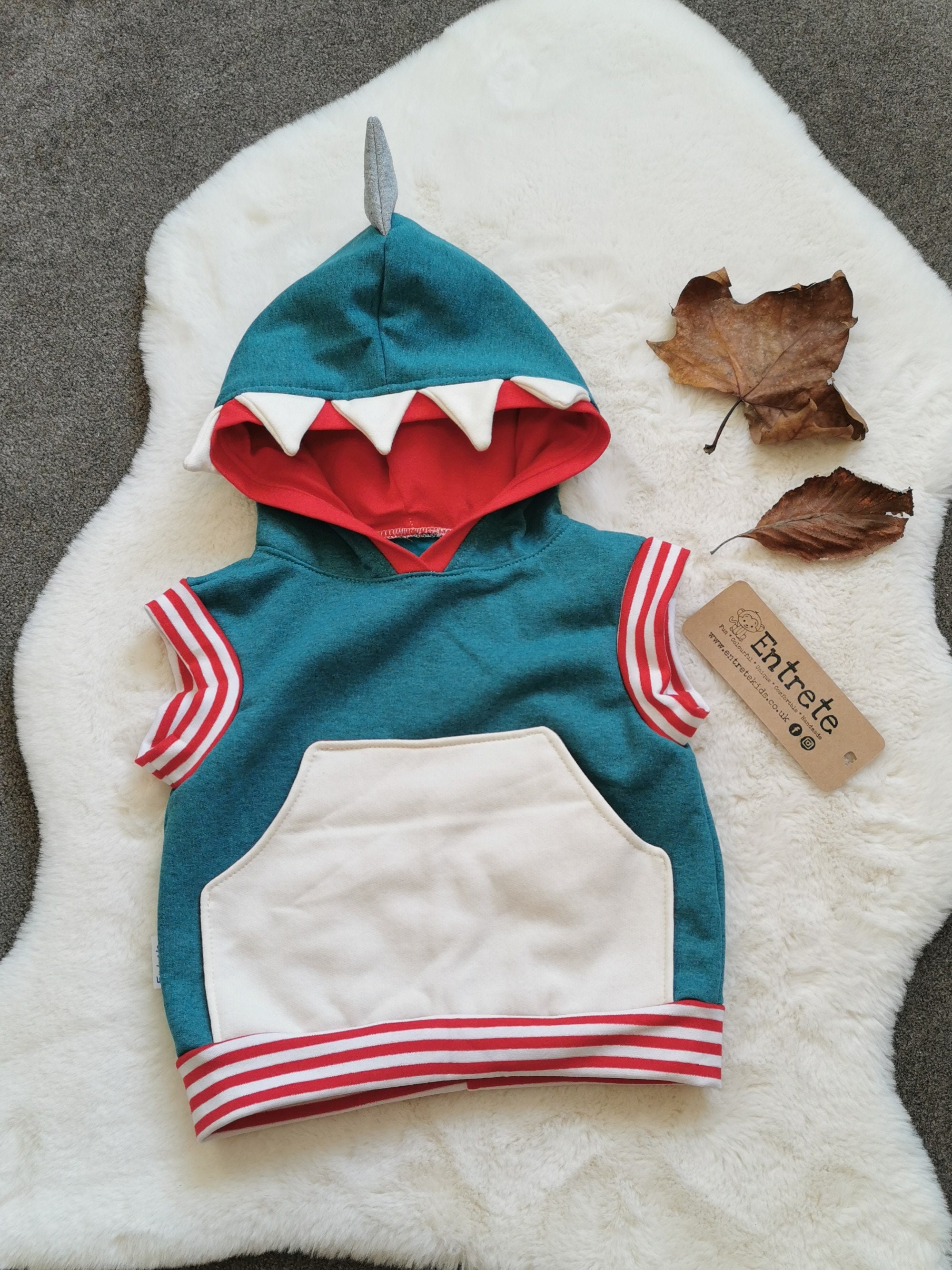 Baby Shark Toddler Girl Heart Print Tassel Cotton Sweatshirt