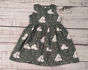 Polar Bear Dress | Girls Christmas Dress | Festive Dress | Christmas Ice Bears Dress | Adorable Girls Dress | Babies Dress