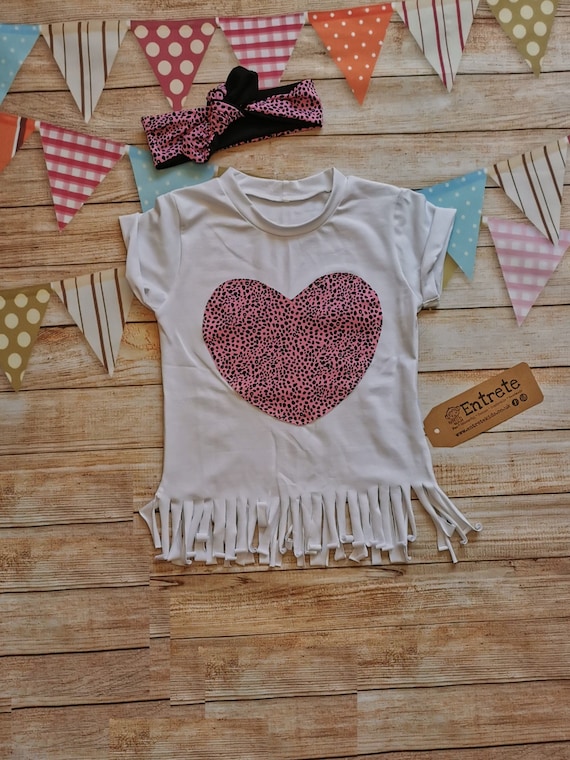 Girls heart t shirt hot sale