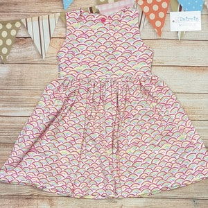 Girls Rainbows Dress | Mini Rainbows Dress | Adorable Girls Dress | Fun Kids Dress | Babies Rainbow Dress | Short Sleeve Dress
