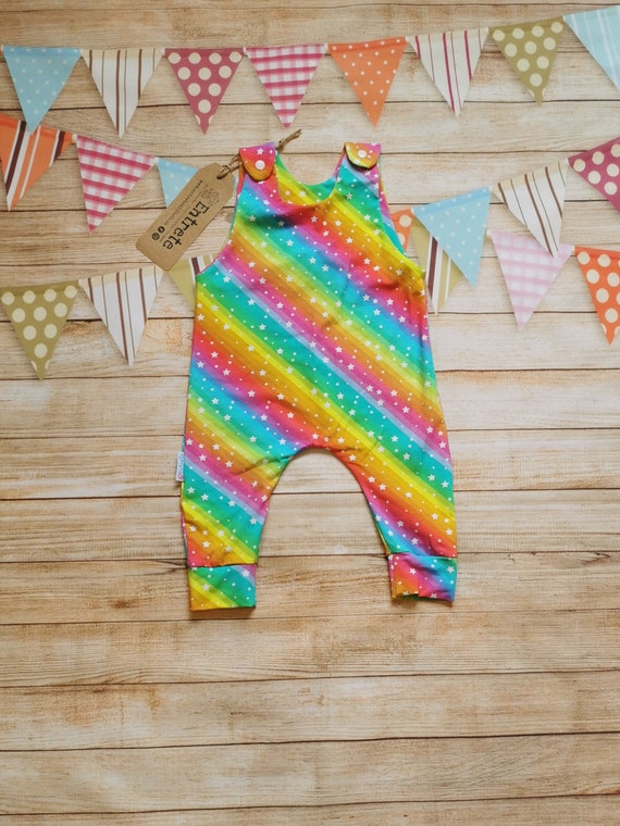 Girls rainbow romper sale