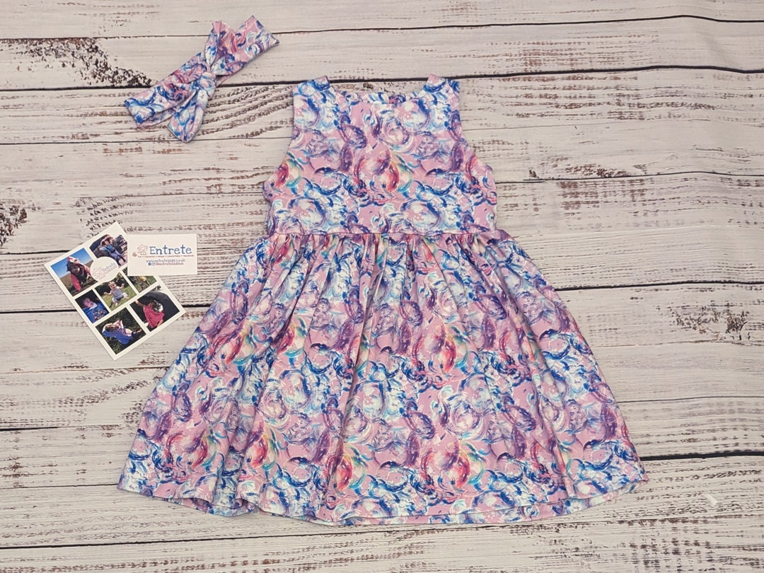 Pink Bubbles Dress Girls Bubbles Dress Bubblegum Pink Dress Fun Kids Dress Babies Bubbles Dress