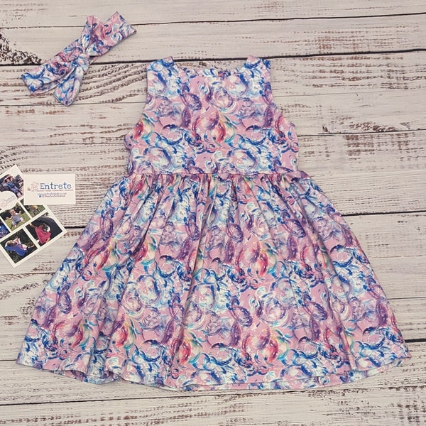 Vestido de burbujas rosa / Vestido de burbujas para niñas / Vestido rosa chicle / Vestido de niños divertidos / Vestido de burbujas para bebés / Vestido de burbujas rosa adorable