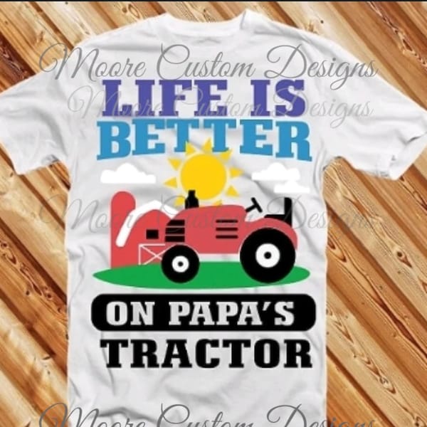 Life is better on papa’s tractor