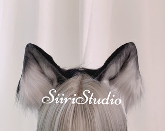 Black wolf ears headband|Wolf ears cosplay|Black animal ears|Wolf cosplay halloween parties|Wolf ears cheap|Beast/Animal ears adult