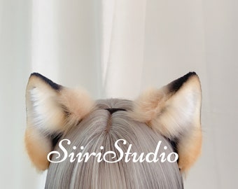Fox ears headband|Fox ears cosplay|Furry animal ears headband|Handmade plush ears headband|Cat ears Dog ears Beast ears|Christmas gift