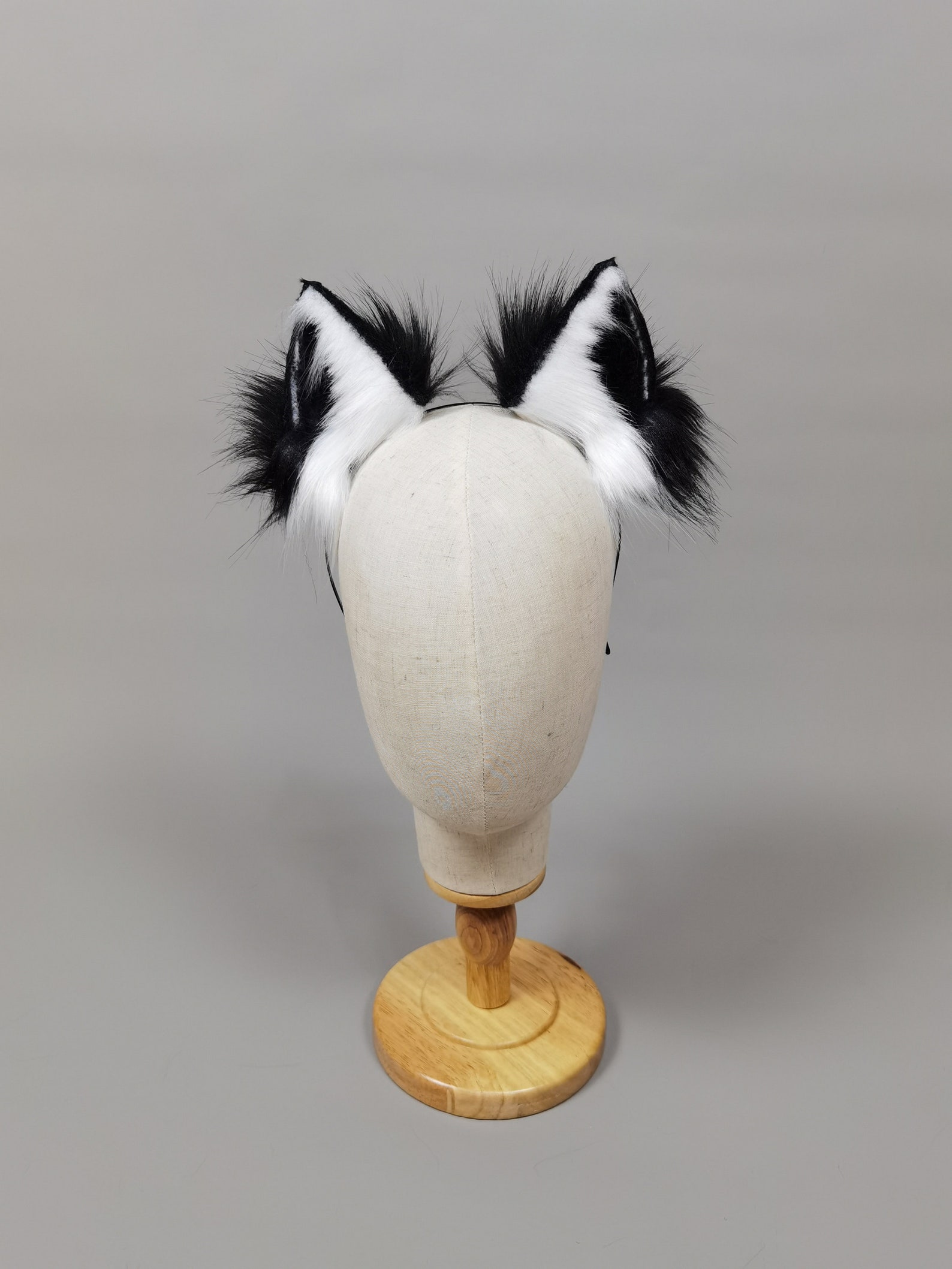 Black wolf ears and tail setWhite wolf ears and tail Etsy