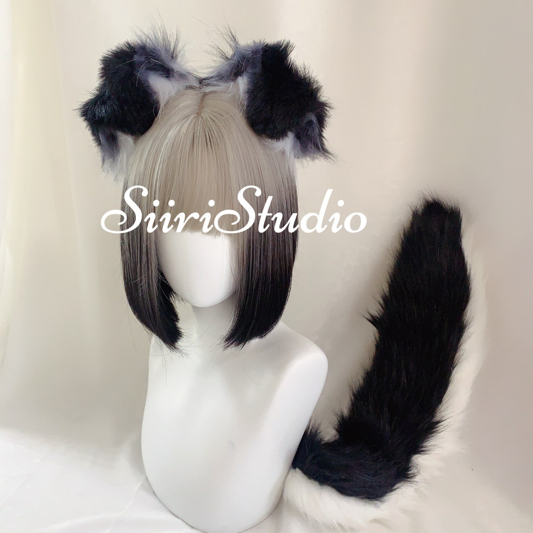 Cute Furry Dog Ears and Tail Set Cosplayblack Dog Ears Headbandshepherd