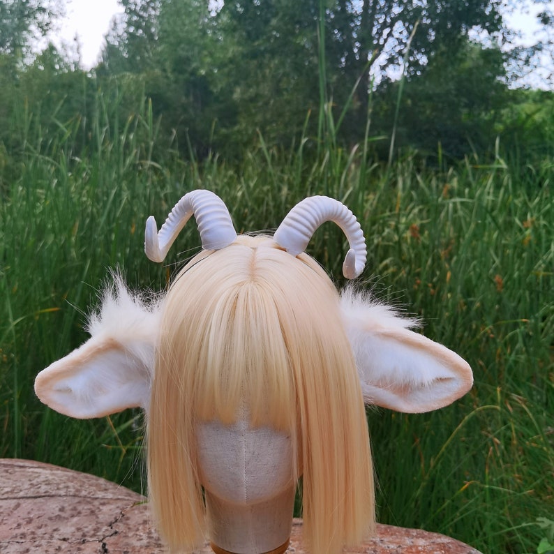 Cute Sheep Ears and Horns Headbandsheep Ears and Tail Etsy