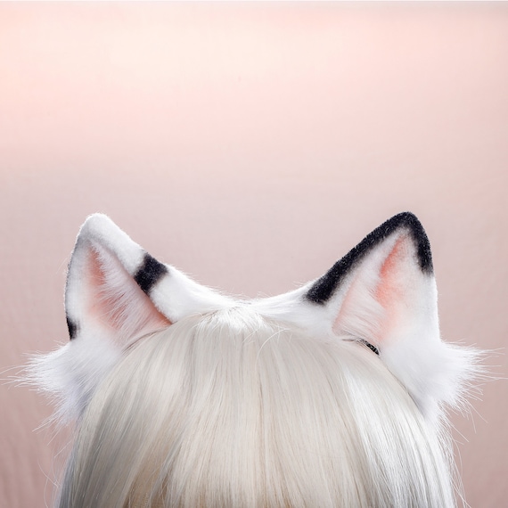 Kawaii Neko Ears,milk Cat Ears Headband,milk Neko Ear Headband,cute White  Cat Ear Headband,pet Play Toy,dog Ear,mouse Ears,kc,hamster Ear 