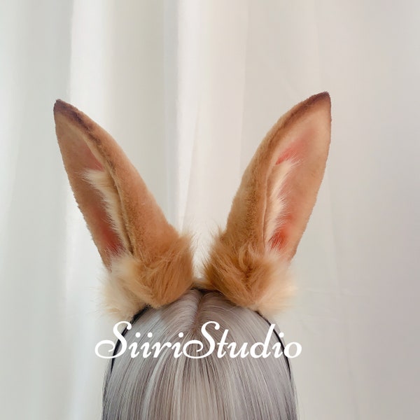 Brown bunny ears headband|Realistic rabbit ear|Bunny ears cosplay|Rabbit ears adult|Furry ears headband|Handmade rabbit ear|Faux fur ears