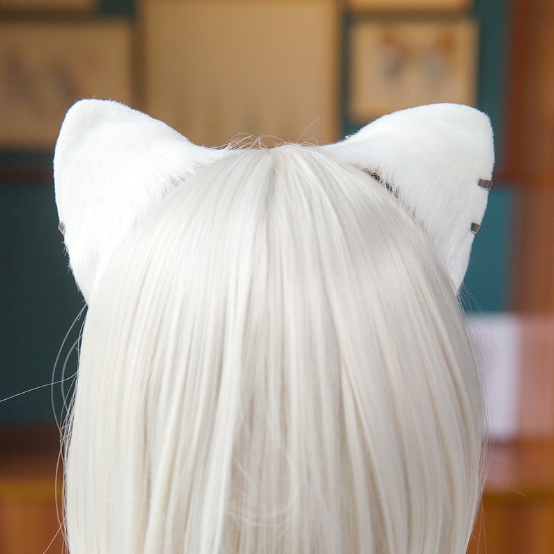 Realistic Cat Ears With Earringskitten Ears Headbandanime Etsy