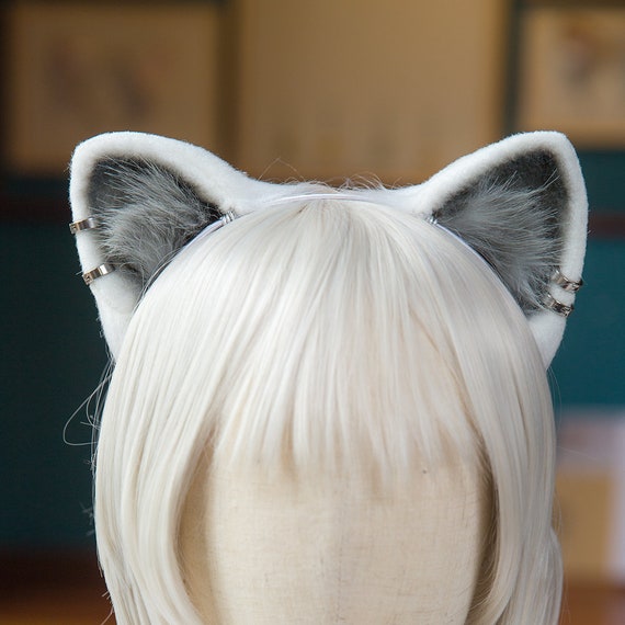 Realistic Cat Ears With Earringskitten Ears Headbandanime - Etsy Realistic Cat Ears With Earringskitten Ears Headbandanime - Etsy