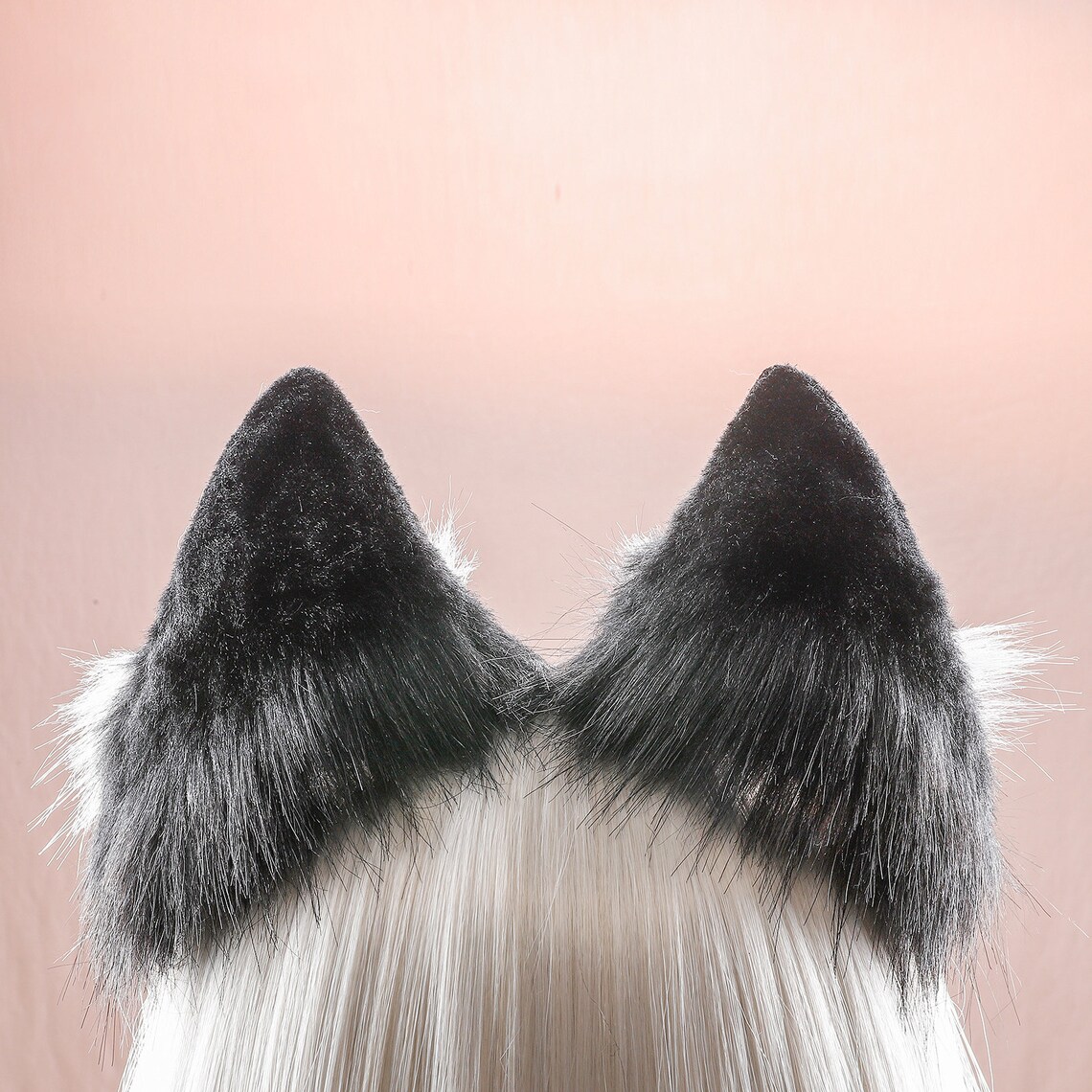 4.7 Luxury black dog ears headbandHuskie dog ears Etsy