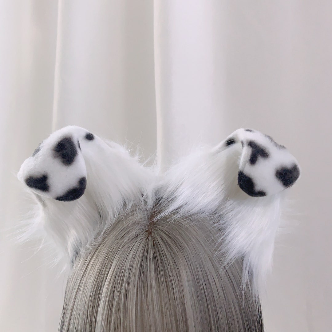 Furry Spotted Dog Ears Headbandplush Dog Ears Etsy