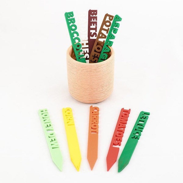 3D Printed Vegetable Markers Garden Stakes Flower Stakes.