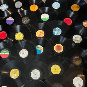 Vinyl Records for Crafting, Wall Decor, Invitations, Wedding Guest Book - 12 inch records