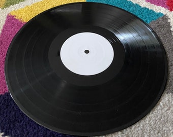 Vinyl Records with White Semi-Gloss Labels for Arts & Crafts, Wall Decor, Crafting, Wedding Guest Book - 12 inch records