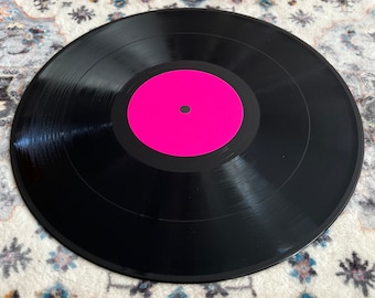 Vinyl Records with Pink Matte Labels for Arts & Crafts, Wall Decor, Crafting, Wedding Guest Book - 12 inch records