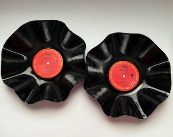 Platenschalen hergebruikt van vintage Billy Joel-vinyl