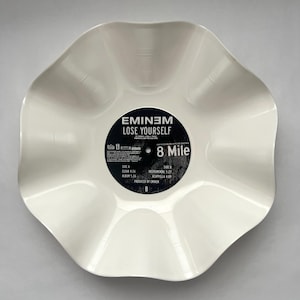 Record Bowl - Eminem Lose Yourself - Disco de vinilo blanco reciclado de 12"