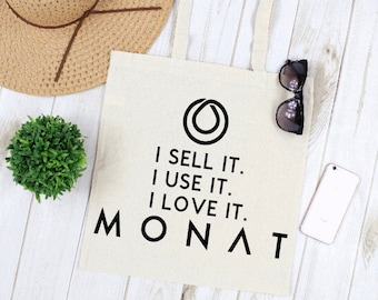 Monat Tote Bag / Canvas Tote bag Monat / Monattitude / Monat hustle / Marketing sieciowy