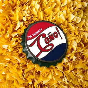 Emaille pin coño bottlecap