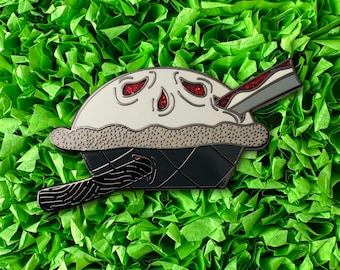 Bloody Meat Pie Enamel Pin