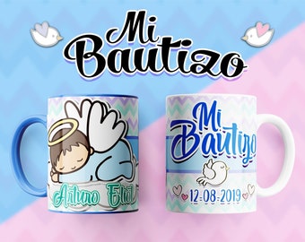 Personalized Baptism Mug Favors, 12-Piece Set