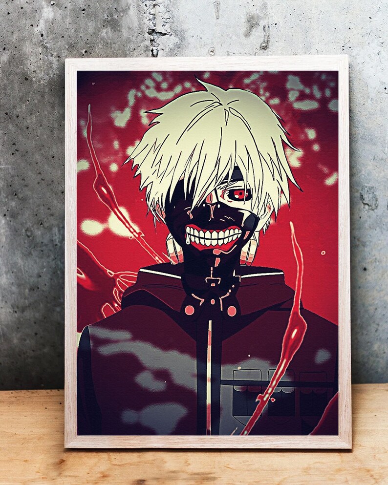 Art Art Posters Tokyo Ghoul Ken Kaneki 1 Anime Canvas Print Art Home Decor Wall Art