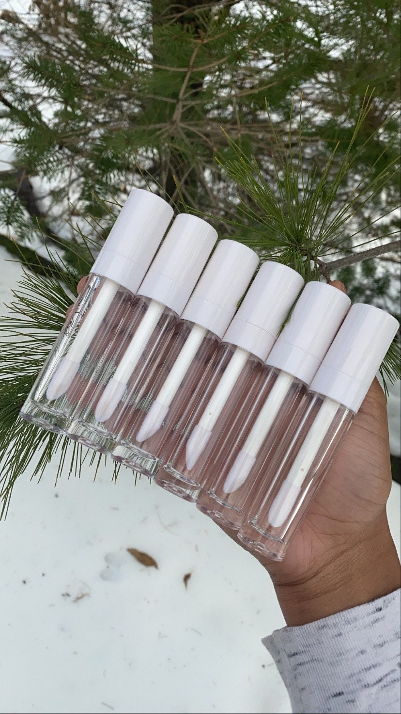 NEW White And Black Empty Lip Gloss Wand Tubes - Wholesale (Doe Foot)…