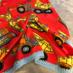 Big Trucks on Fleece  Blanket
