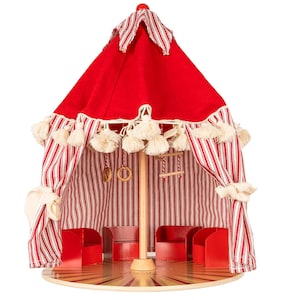 Vintage Circus Toy Tent - Artisan Handmade Mouse Circus Tent