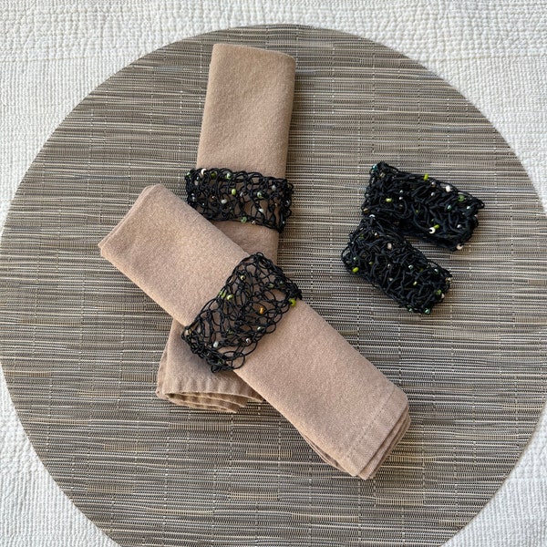 Crochet Napkin Holder Ring Pattern PDF Hemp Cord