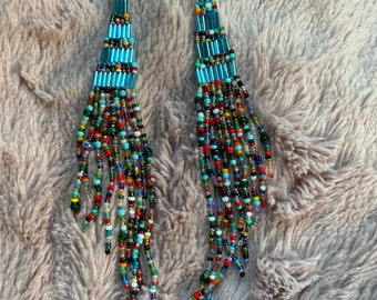 Rainbow Beaded Earrings