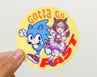 Horse Girl Gotta Go Fast Vinyl Sticker