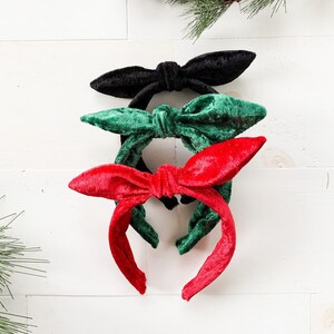 Velvet Headband with Removable Bow