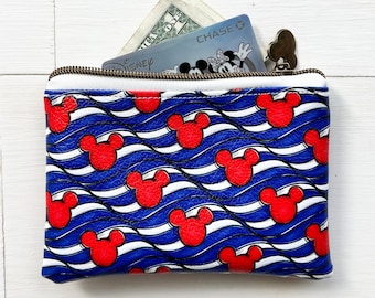 Cruise Mouse Logo Coin Purse/ Card Holder Wallet