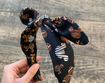Animal Print Fabric Wrapped Headband