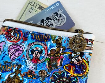 Cruise Ship Mouse Coin Purse/ Card Holder Wallet