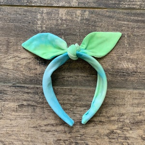 Tie Dye Fabric Wrapped Headband
