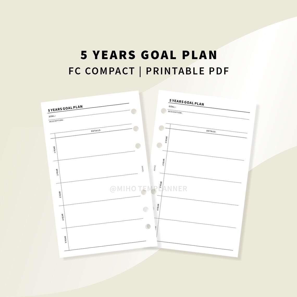 Goal Project Planner FC Compact Franklin Covey Planner Etsy