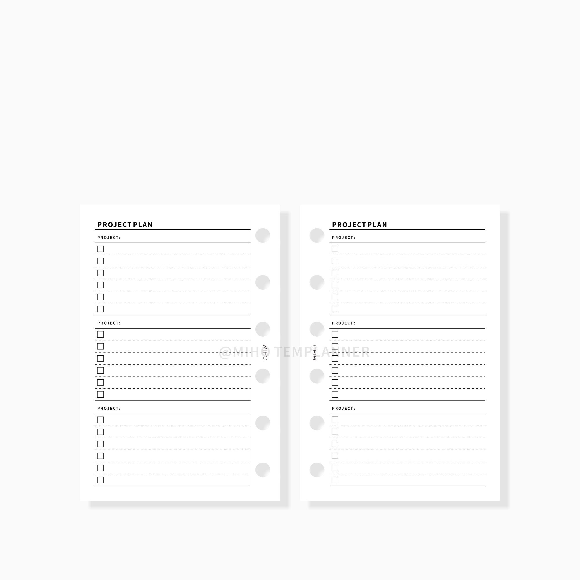 Pocket size Project Printable Planner Work Planner inserts | Etsy