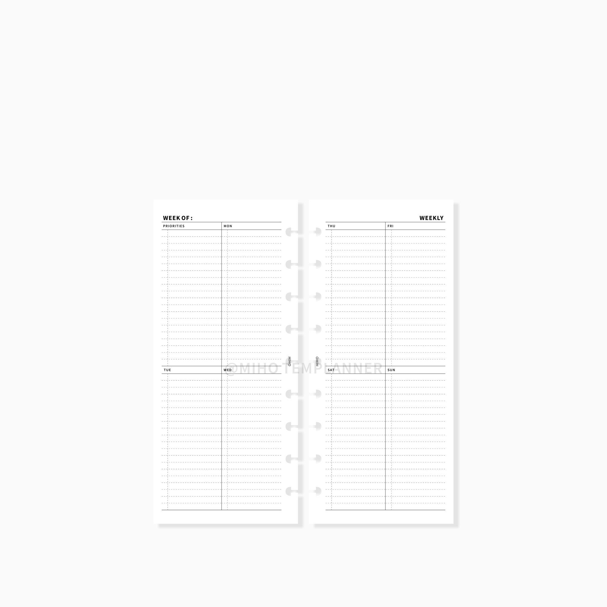 Printable Skinny Classic HP Happy Planner Weekly Planner | Etsy
