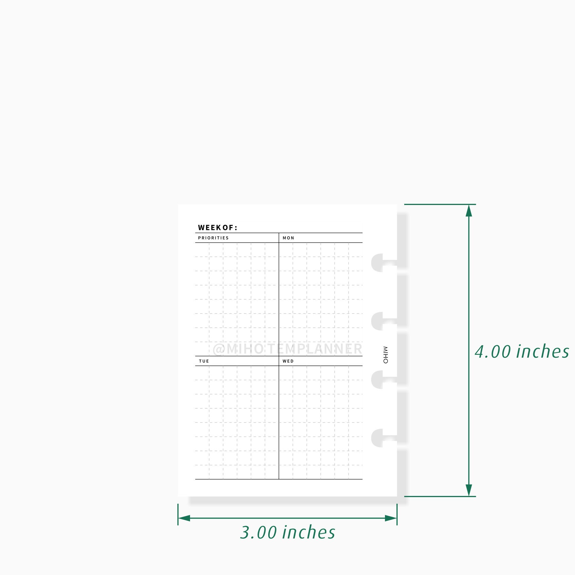 Weekly Planner Micro Happy Planner Printable Inserts Etsy
