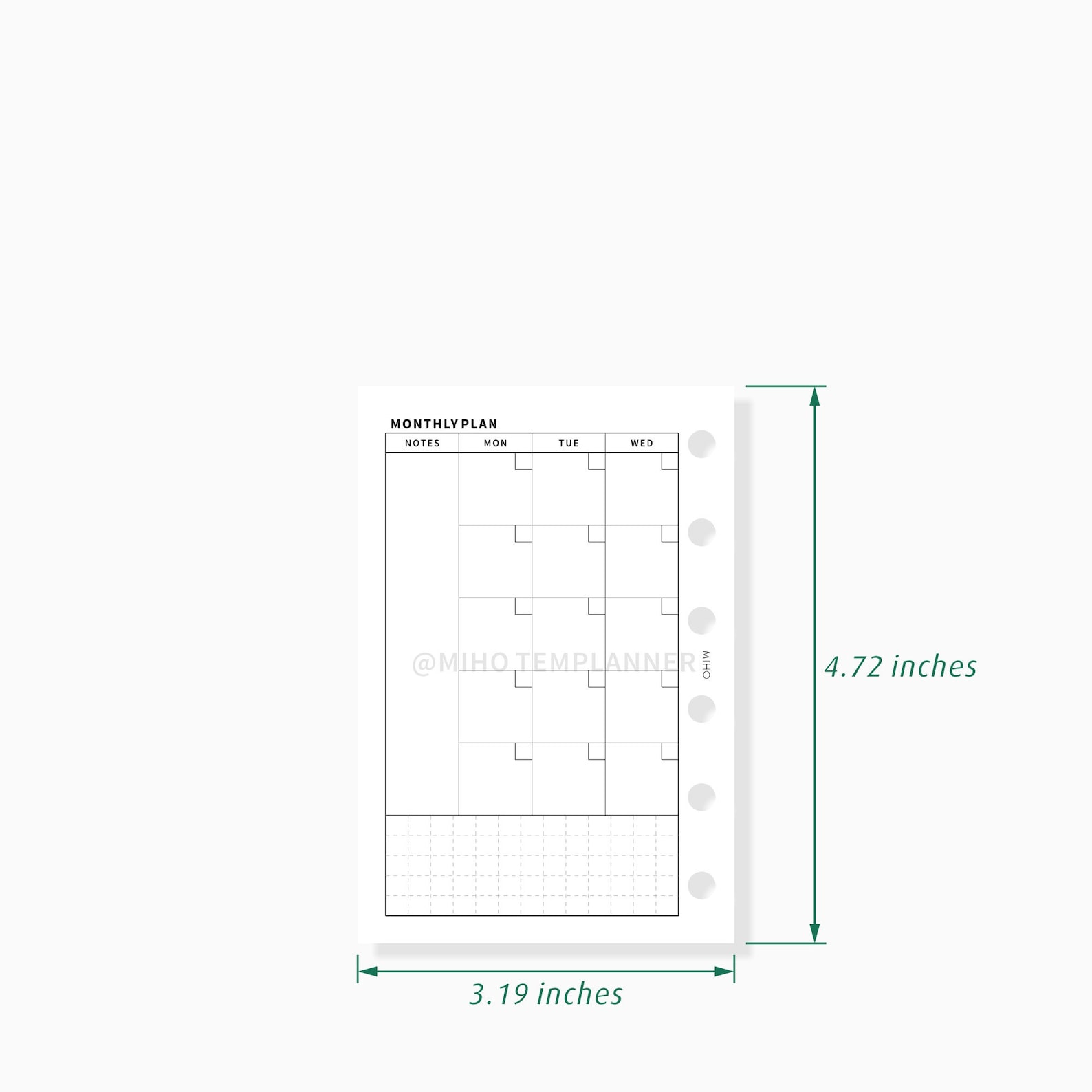 monthly-planner-printable-pocket-size-inserts-pdf47-etsy