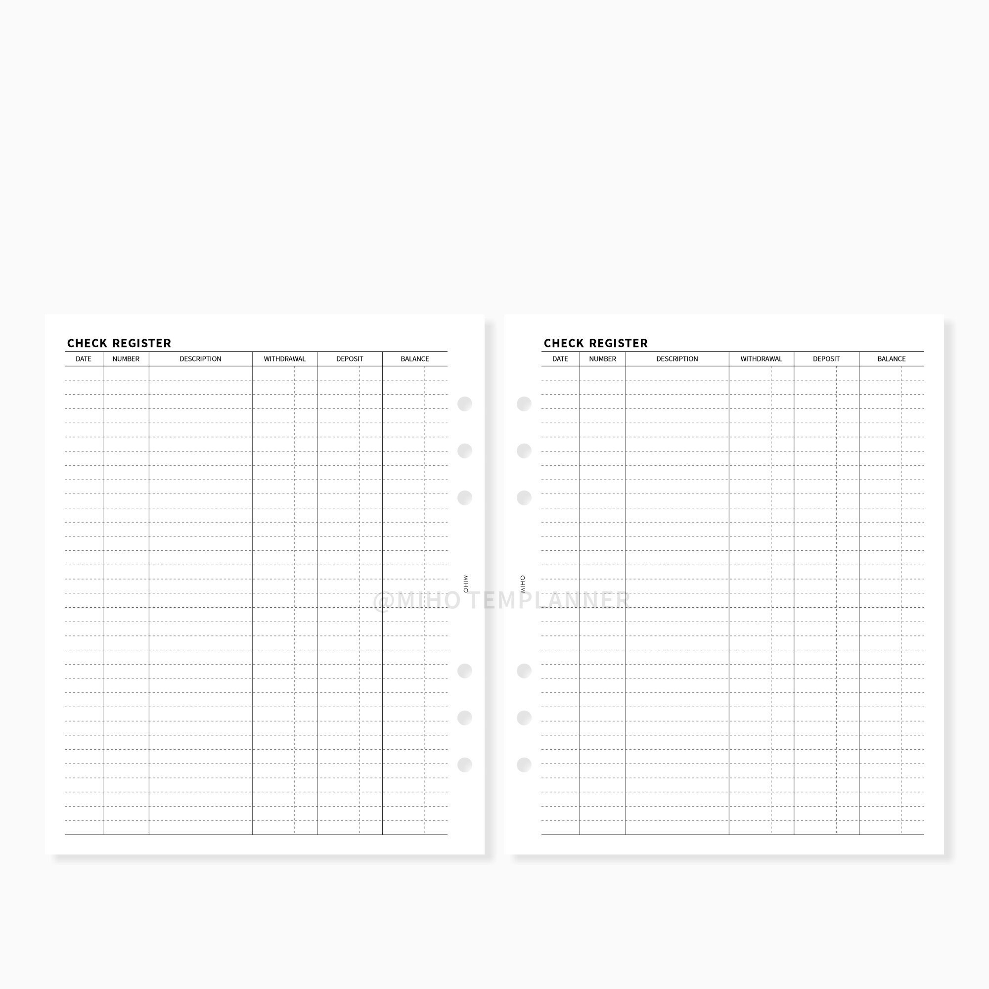a5 checkbook register printable free a5 checkbook register printable free
