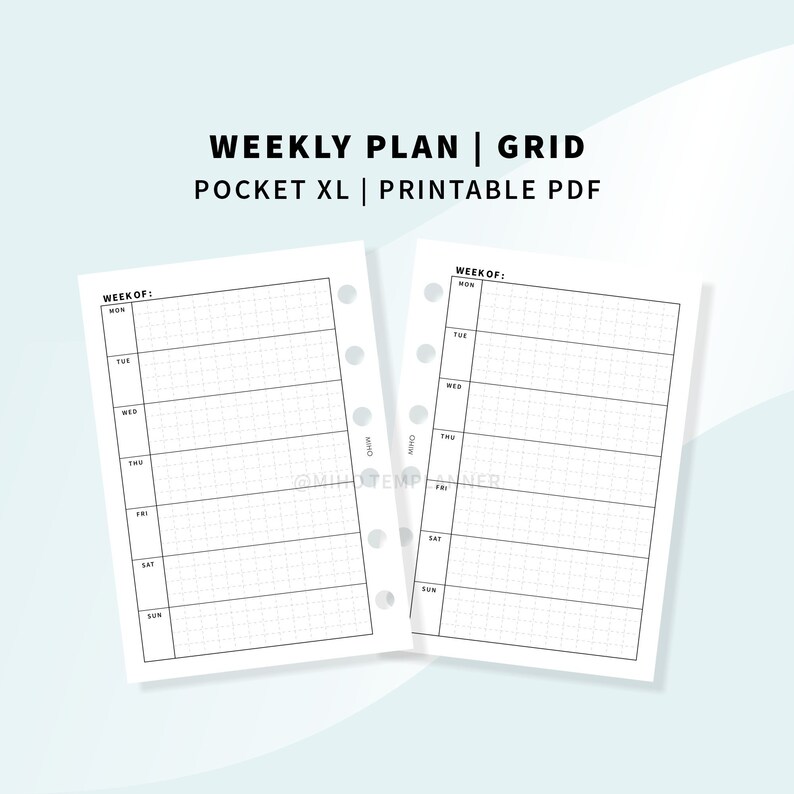Weekly planner printable xl pocket plus planner hobonichi etsy singapore