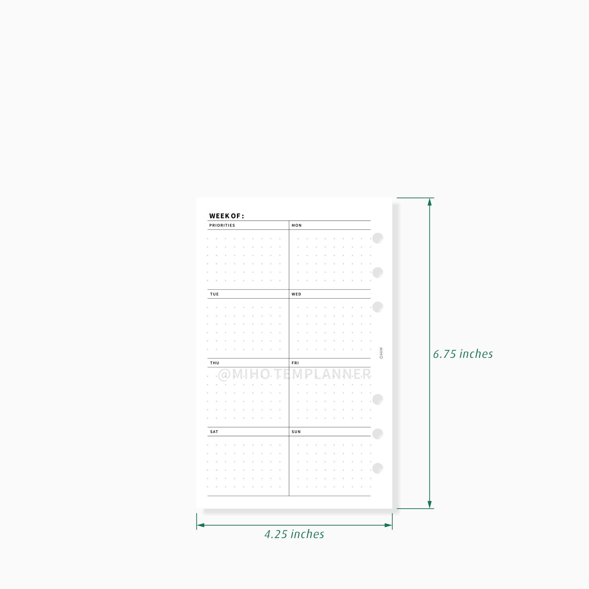 FC Compact Franklin Planner Weekly Printable inserts PDF 40 Etsy